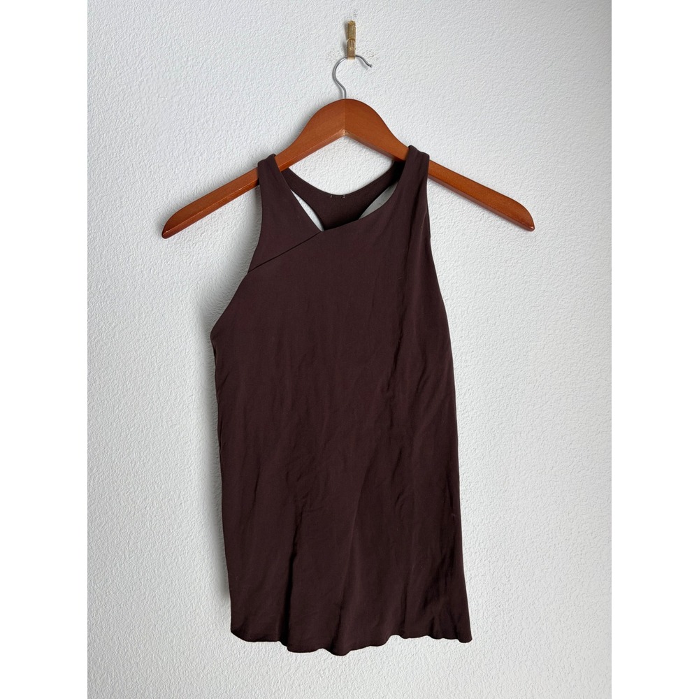 Fabletics Womens Brown‎ Laser Cut Back Shelf Bra Active Tank Top